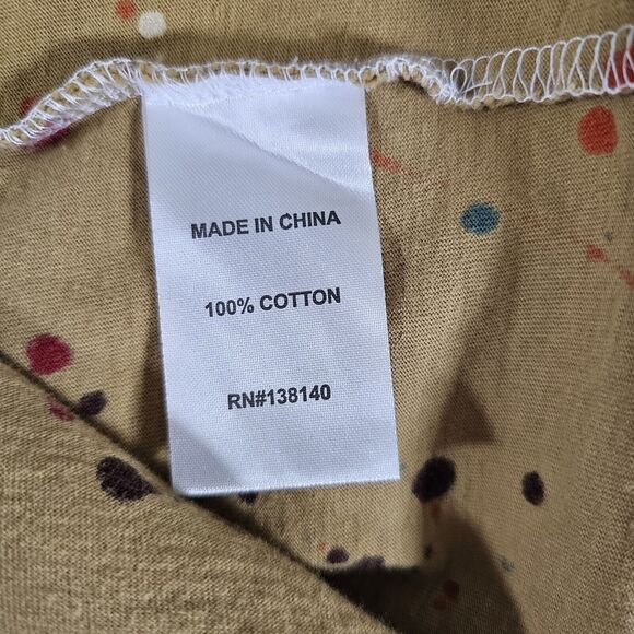 BORN FLY‎ Mens Paint Splatter T-Shirt Size XL Embroidered Logo 100% Cotton - Picture 7 of 9